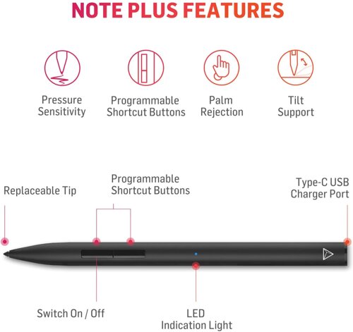 Bút cảm ứng Adonit Note Plus cảm ứng lực cho Ipad ,3